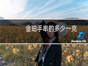 金珀手串的多少一克