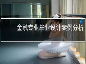金融专业毕业设计案例分析