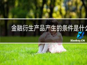 金融衍生产品产生的条件是什么