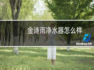 金诗雨净水器怎么样