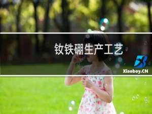 钕铁硼生产工艺