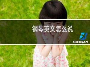 钢琴英文怎么说