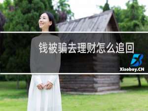钱被骗去理财怎么追回