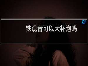 铁观音可以大杯泡吗