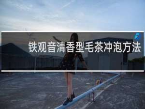 铁观音清香型毛茶冲泡方法