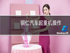 铜仁汽车起重机操作