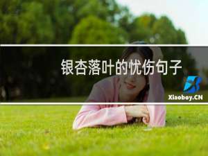 银杏落叶的忧伤句子