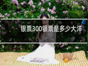 银票300银票是多少大洋
