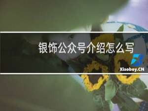 银饰公众号介绍怎么写