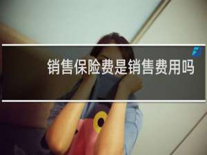 销售保险费是销售费用吗