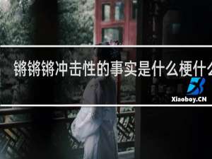 锵锵锵冲击性的事实是什么梗什么梗
