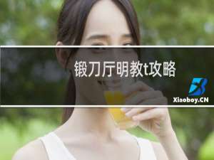 锻刀厅明教t攻略