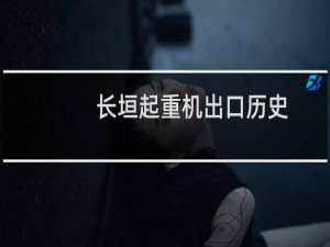 长垣起重机出口历史