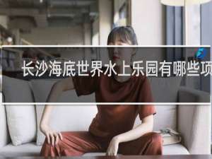 长沙海底世界水上乐园有哪些项目