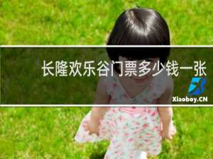长隆欢乐谷门票多少钱一张
