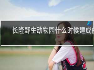 长隆野生动物园什么时候建成的