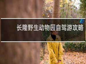 长隆野生动物园自驾游攻略
