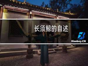 长须鲸的自述