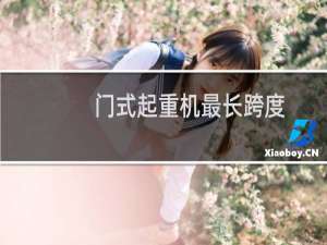 门式起重机最长跨度