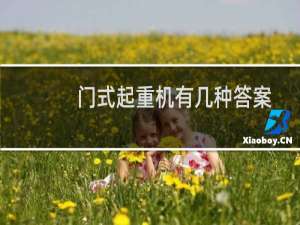 门式起重机有几种答案