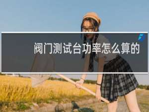 阀门测试台功率怎么算的