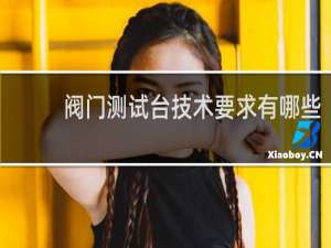 阀门测试台技术要求有哪些