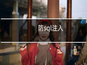 防sql注入