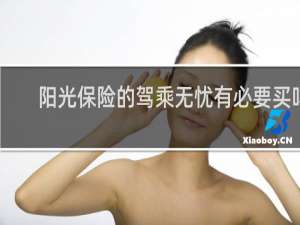 阳光保险的驾乘无忧有必要买吗