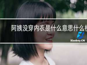 阿姨没穿内衣是什么意思什么梗