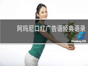 阿玛尼口红广告语经典语录