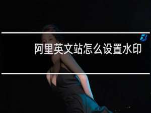 阿里英文站怎么设置水印