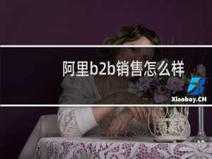 阿里b2b销售怎么样