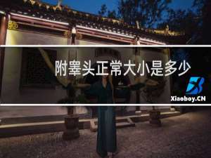 附睾头正常大小是多少