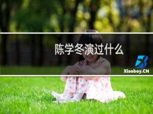 陈学冬演过什么