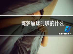 陈梦赢球时喊的什么