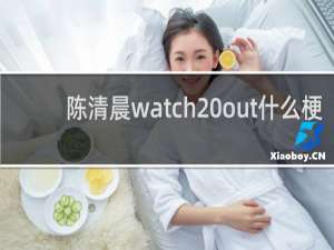 陈清晨watch out什么梗