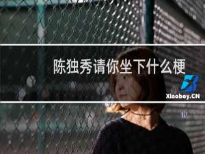 陈独秀请你坐下什么梗
