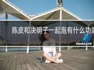 陈皮和决明子一起泡有什么功效