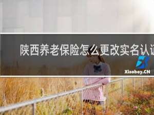 陕西养老保险怎么更改实名认证