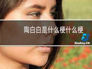 陶白白是什么梗什么梗