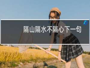 隔山隔水不隔心下一句