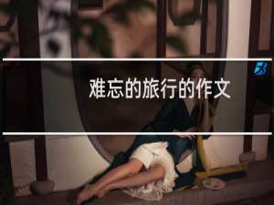 难忘的旅行的作文
