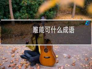 难能可什么成语
