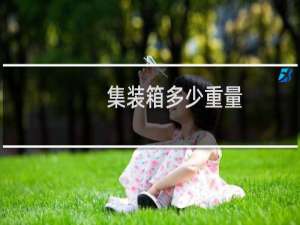 集装箱多少重量