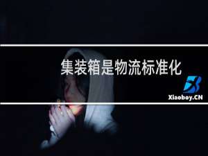 集装箱是物流标准化