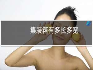 集装箱有多长多宽