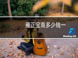雍正宝南多少钱一