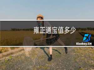 雍正通宝值多少（雍正通宝值多少钱一枚）