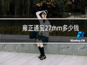 雍正通宝27mm多少钱