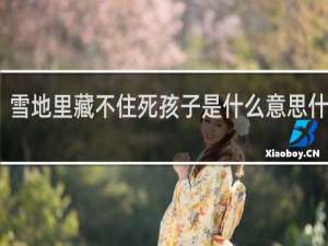 雪地里藏不住死孩子是什么意思什么梗